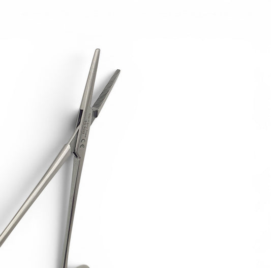 Pinza halstead mosco recta 12cm - Acero alemán