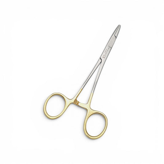 Porta agujas con tijera olsen 14cm. - Acero alemán