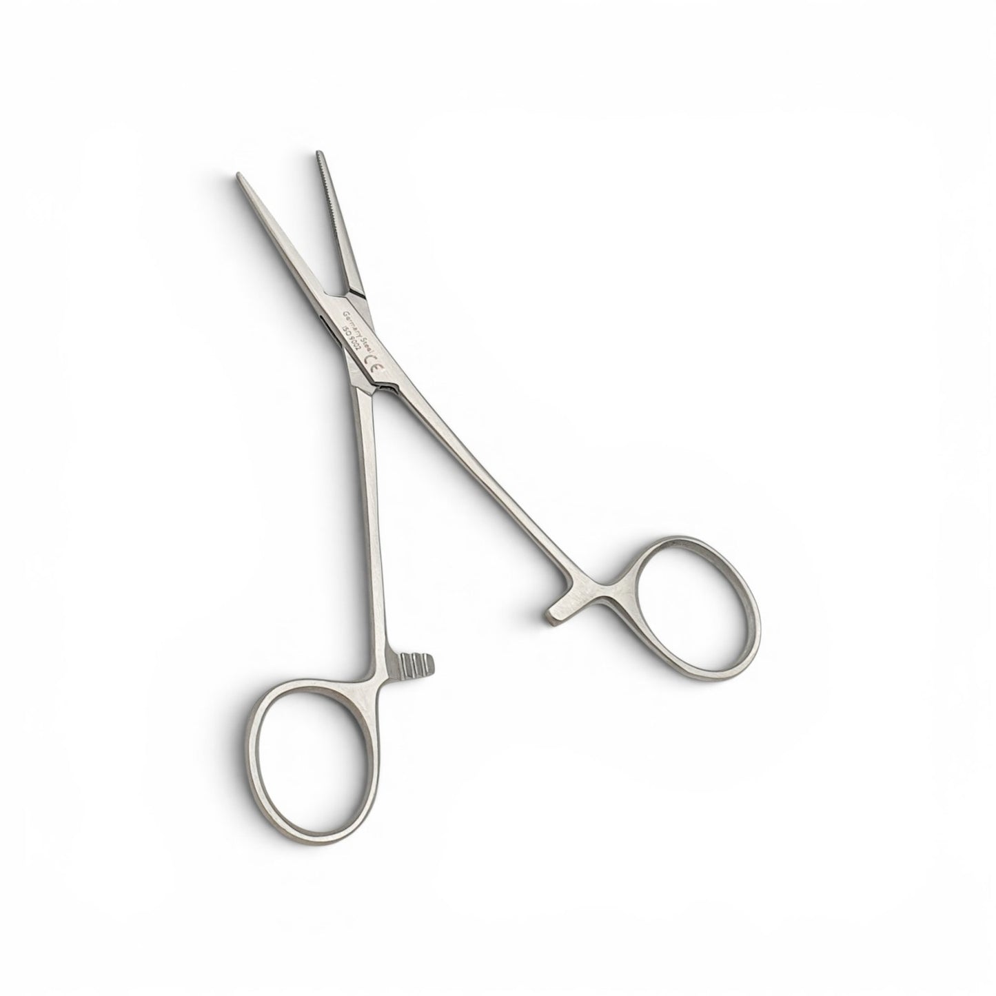 Pinza Kelly recta 14cm. - Acero alemán