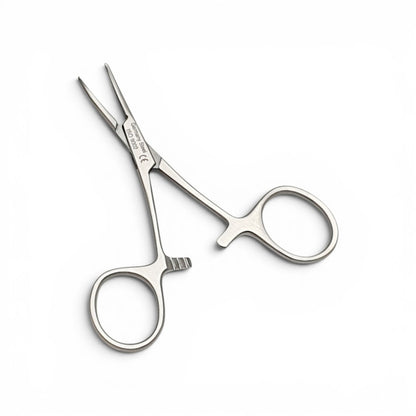 Pinza halstead mosquito curva 9cm - Acero alemán