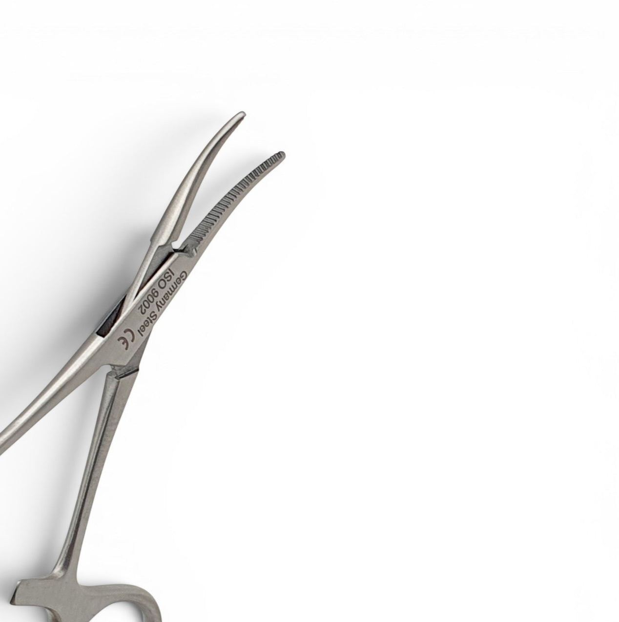 Pinza halstead mosquito curva 9cm - Acero alemán