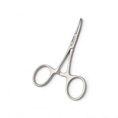 Pinza halstead mosquito curva 9cm - Acero alemán