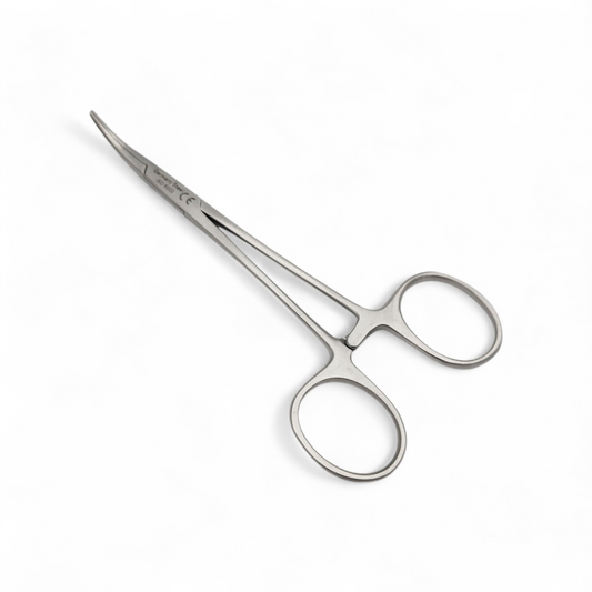 Pinza halstead mosquito curva 12cm - Acero alemán