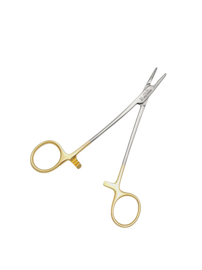 Porta agujas con tugsteno 18cm. - Acero alemán