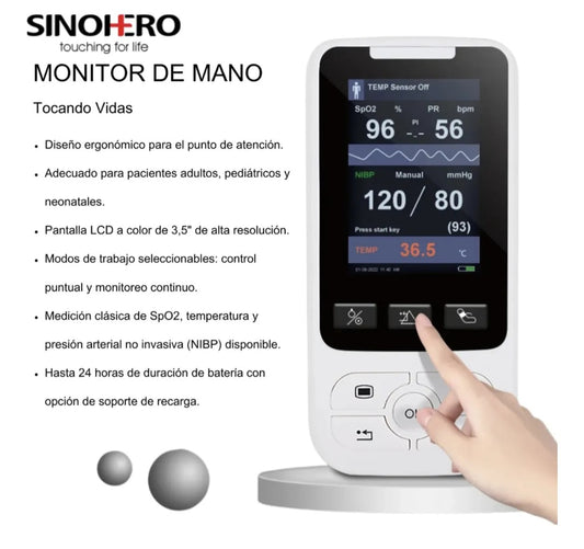 Monitor de signos vitales portátil SM50 Adulto