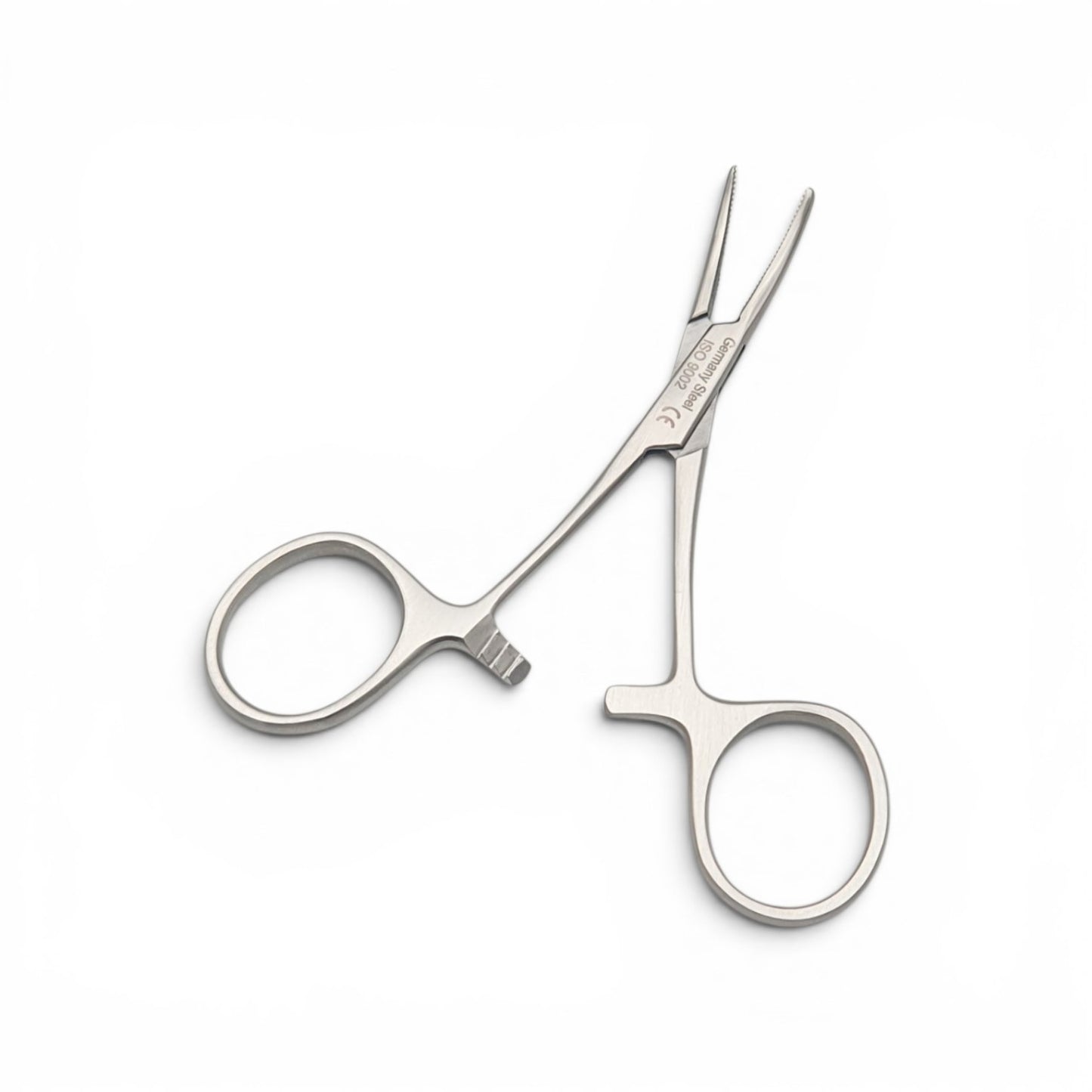 Pinza halstead mosquito curva 9cm - Acero alemán