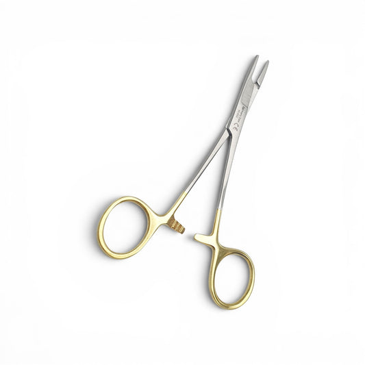 Porta agujas con tijera olsen 16cm.-Acero alemán