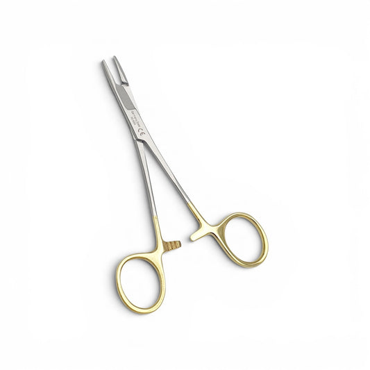Porta agujas con tijera olsen 16cm.-Acero alemán